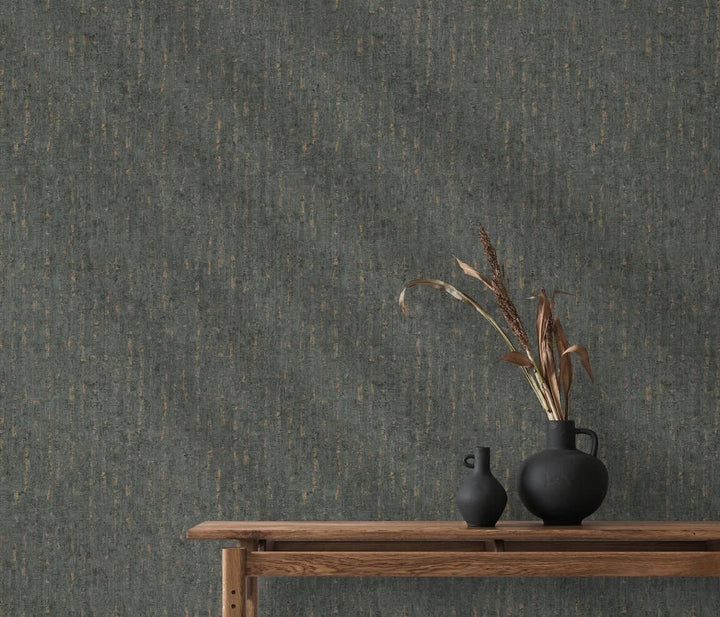 Erismann Shadow Veil Black / Gold Wallpaper