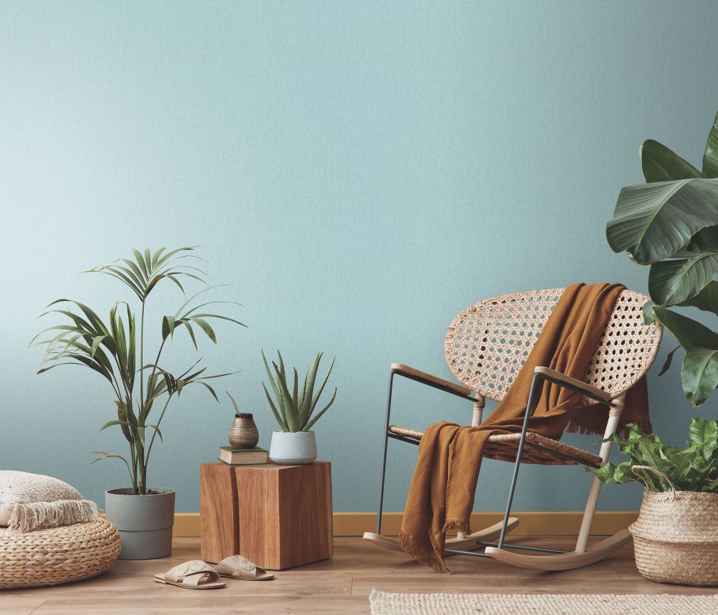 Erismann Martinique Plain Turquoise Non‑Woven Wallpaper