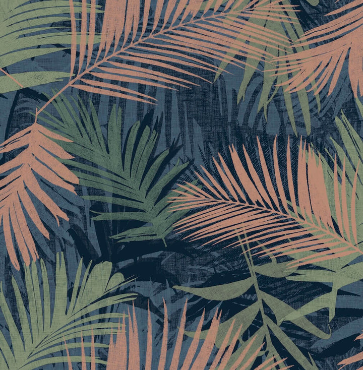 Boutique Jungle Glam Blue & Green Wallpaper