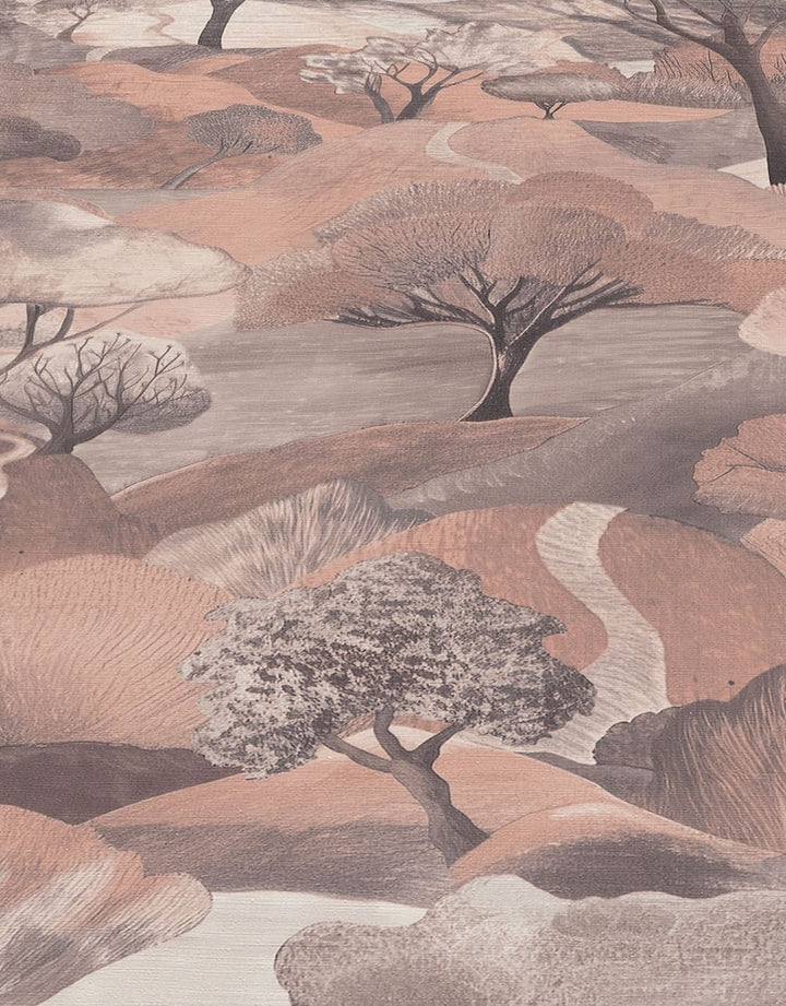 Erismann Tree Landscape Beige Vinyl Wallpaper