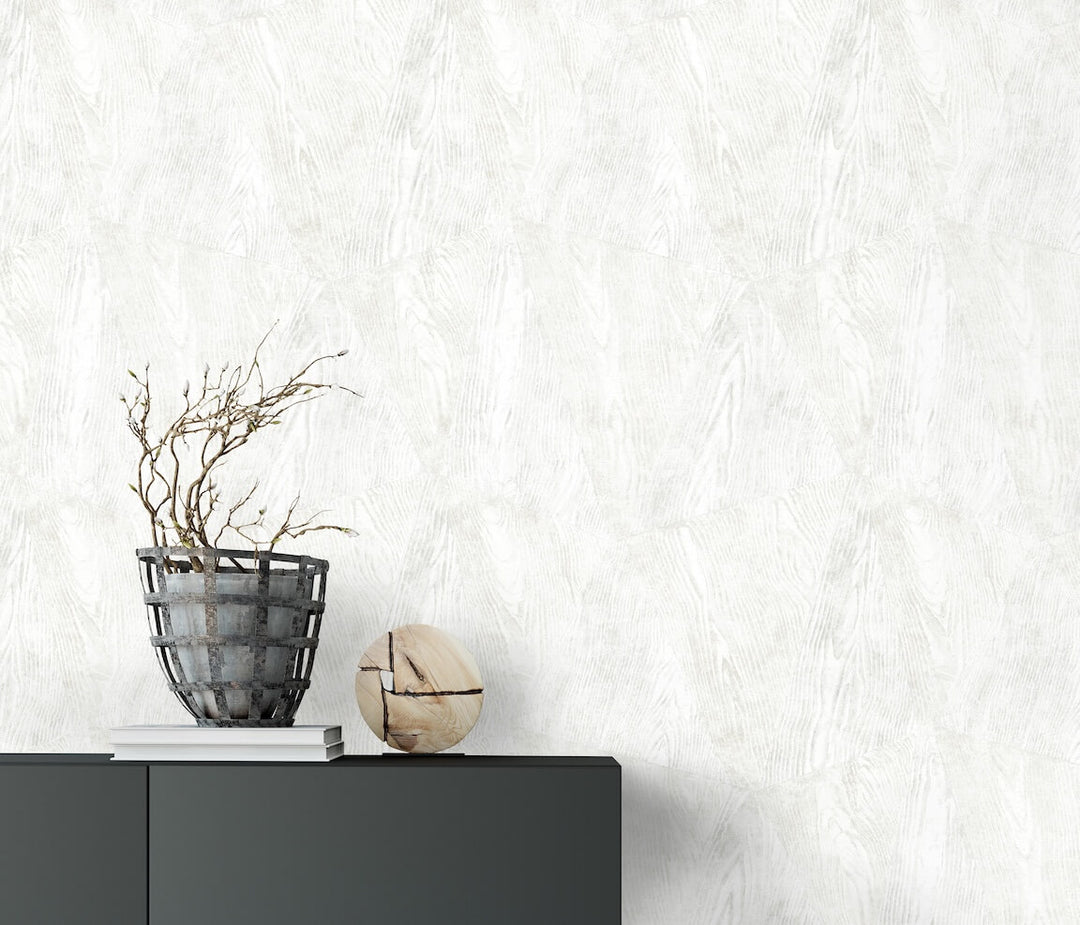 Erismann Sonata Wood Grain Light Grey Wallpaper