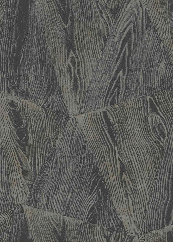 The Erismann Sonata Wood Grain Black Wallpaper