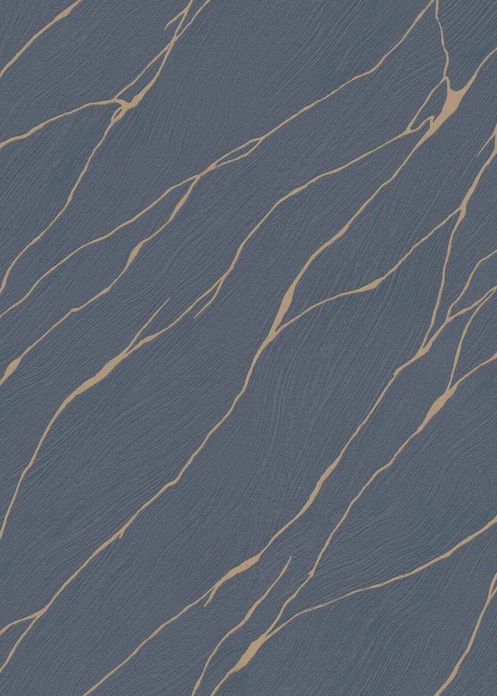 Erismann Calore Blue/Gold Vinyl Wallpaper