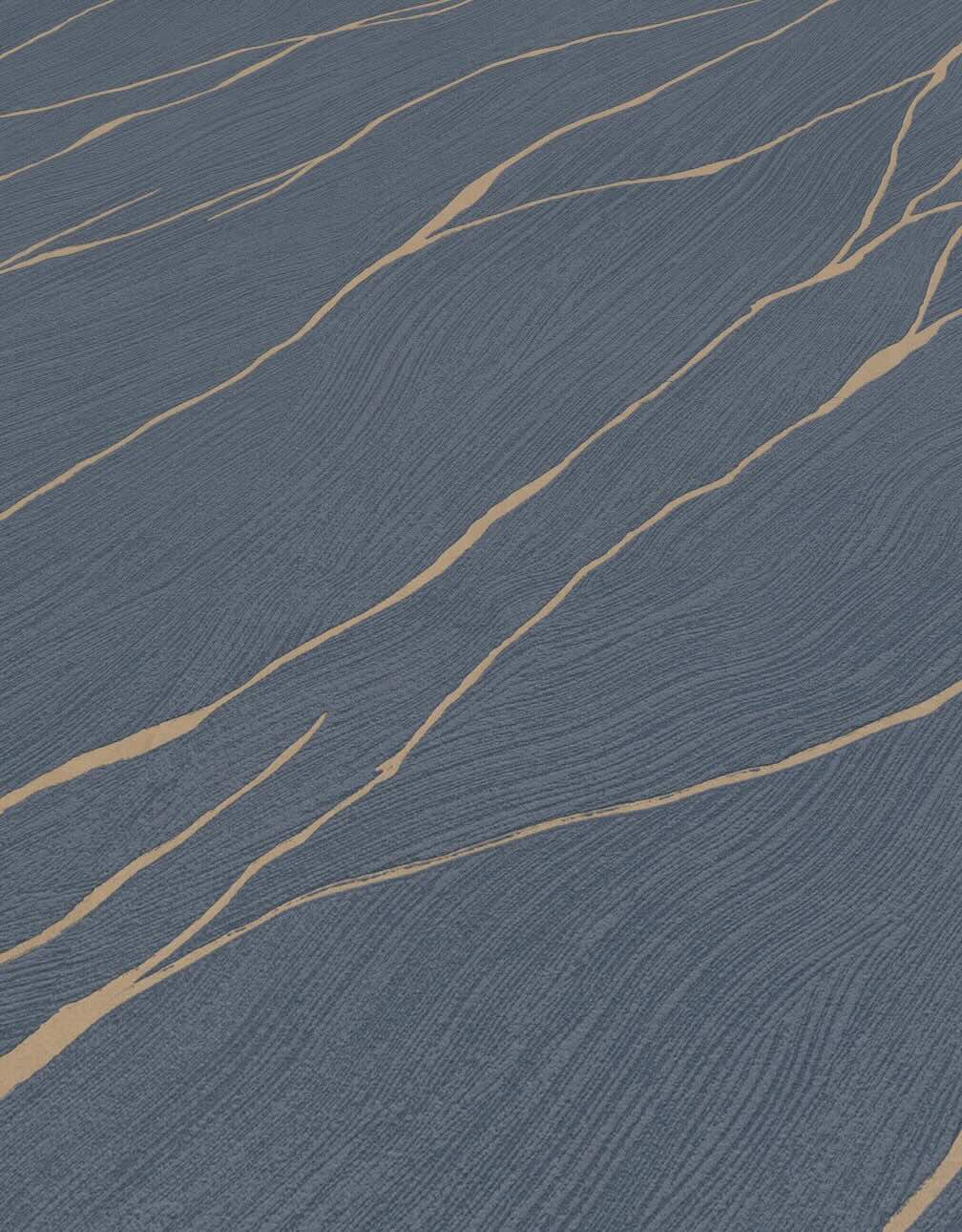 Erismann Calore Blue/Gold Vinyl Wallpaper