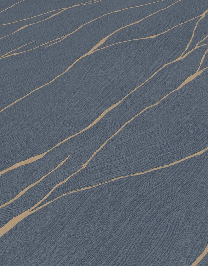 Erismann Calore Blue/Gold Vinyl Wallpaper