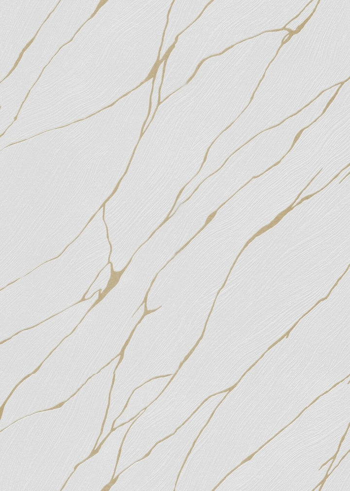 Erismann Calore White/Gold Vinyl Wallpaper
