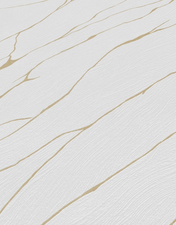 Erismann Calore White/Gold Vinyl Wallpaper
