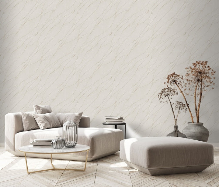 Erismann Calore Beige/Gold Vinyl Wallpaper