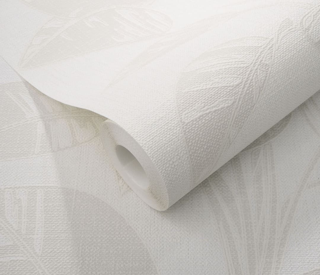 Erismann Largo Leaf Cream Vinyl Wallpaper