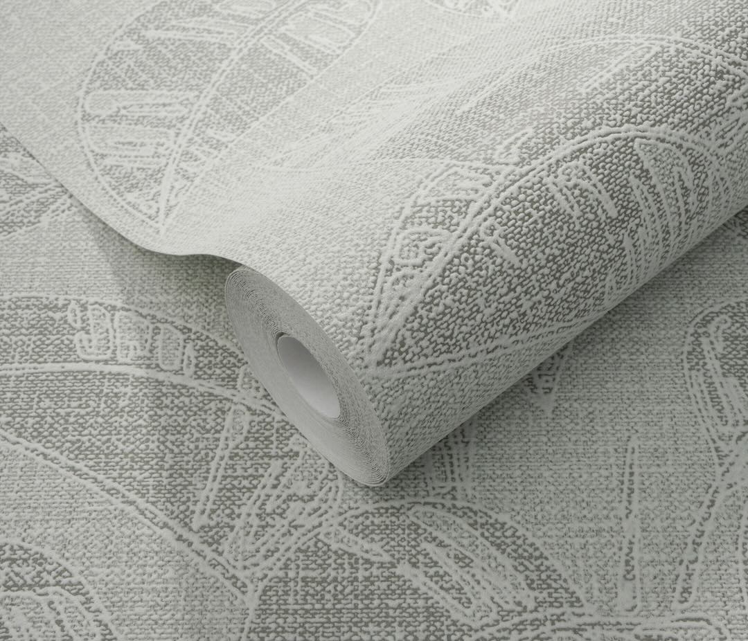 Erismann Largo Leaf Olive Vinyl Wallpaper