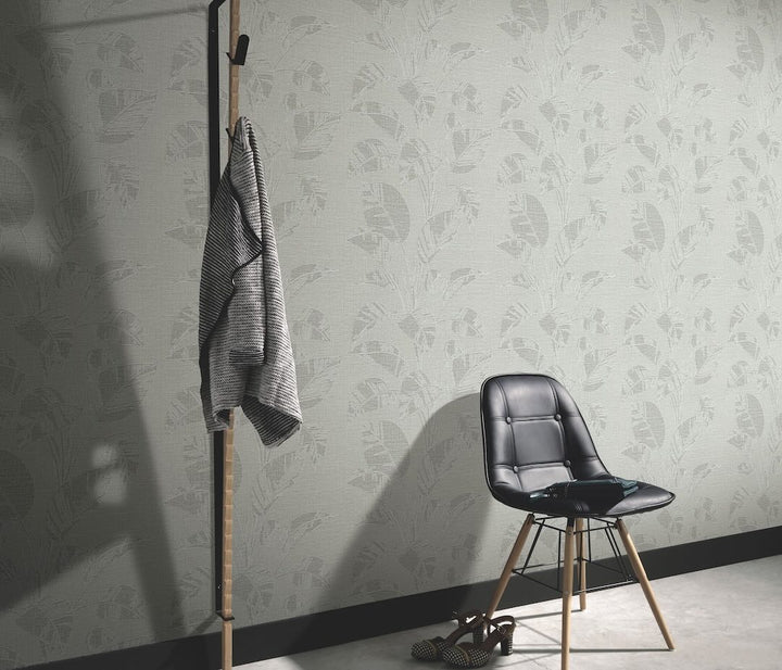 Erismann Largo Leaf Olive Vinyl Wallpaper