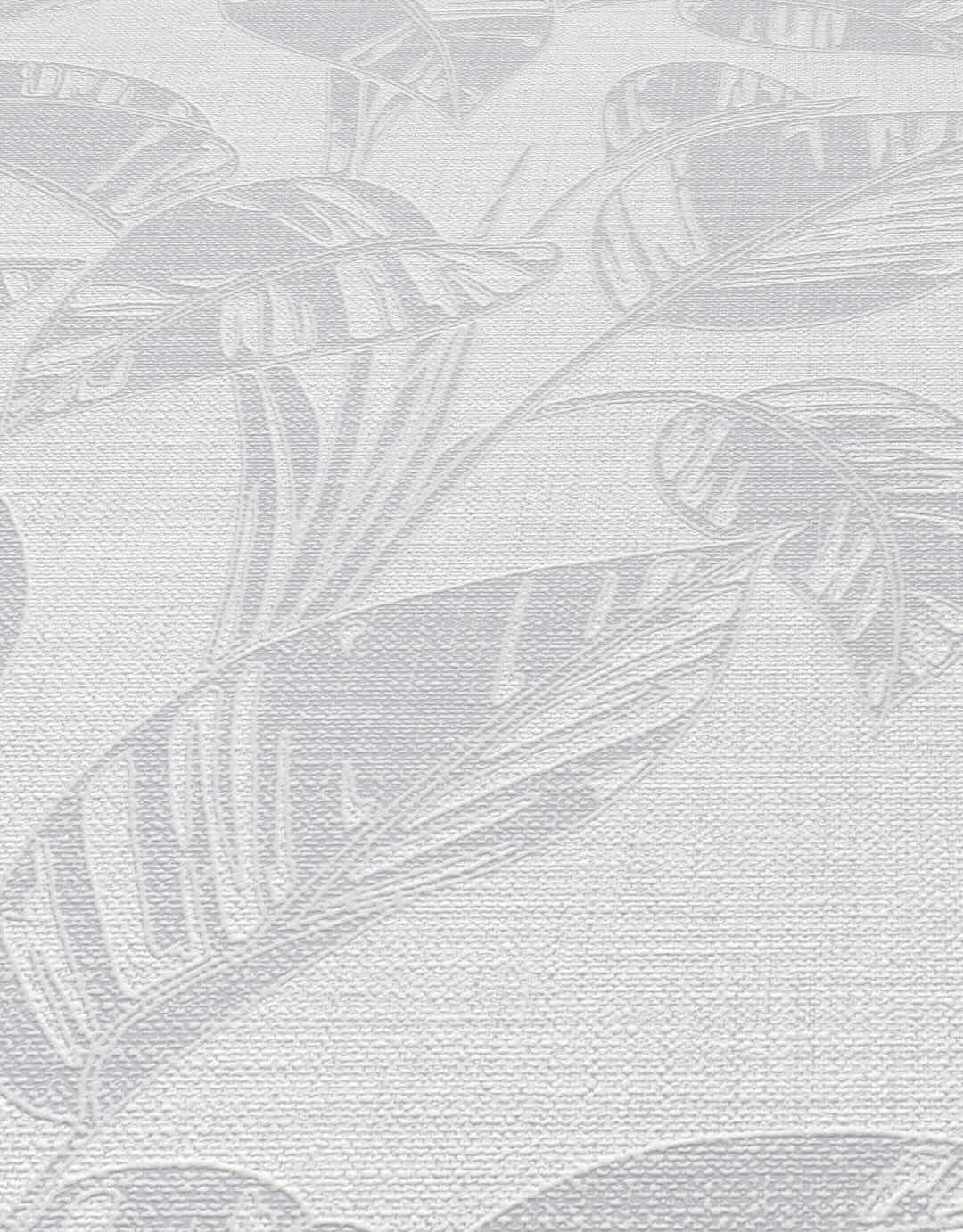 Erismann Largo Leaf Light Grey Vinyl Wallpaper