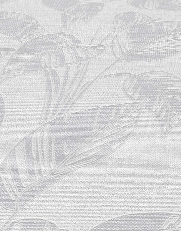 Erismann Largo Leaf Light Grey Vinyl Wallpaper