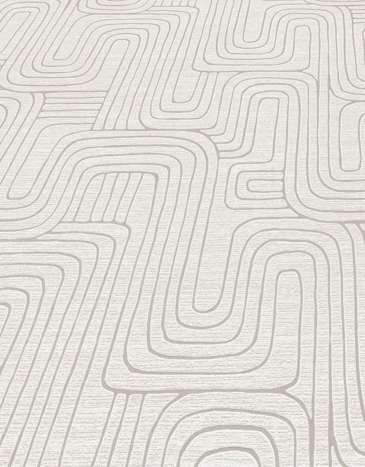 Erismann Rondo Curved Lines Beige Wallpaper