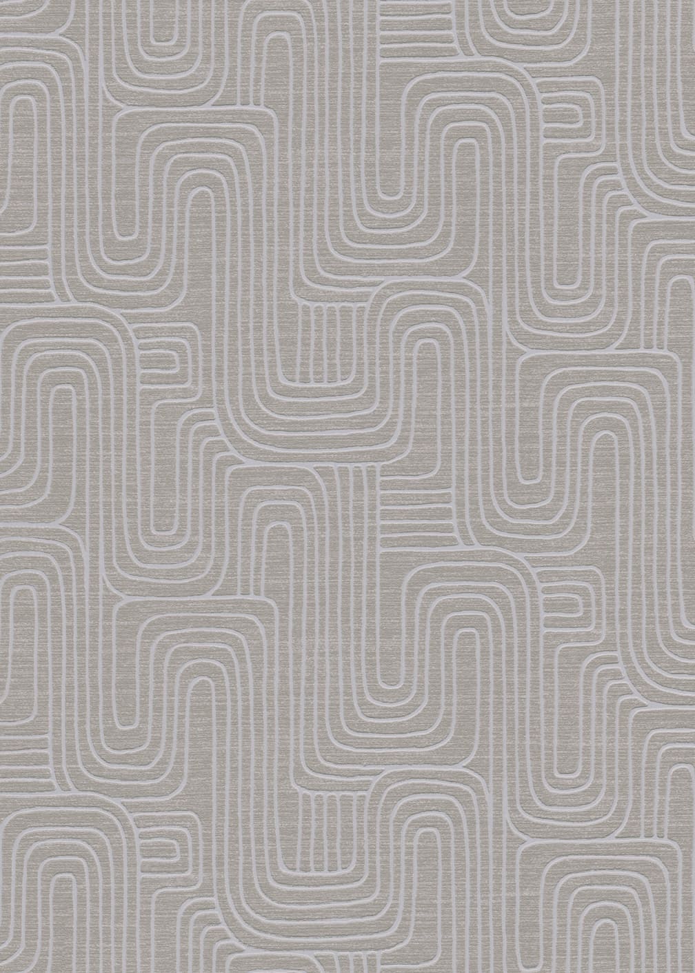 Erismann Rondo Curved Lines Brown Wallpaper