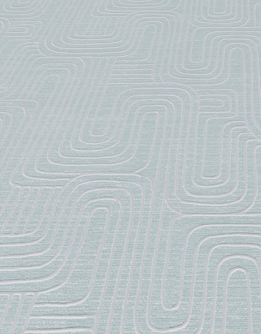 Erismann Rondo Curved Lines Duck Egg Wallpaper