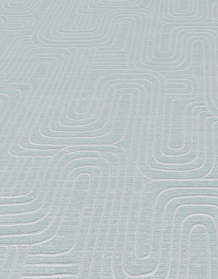 Erismann Rondo Curved Lines Duck Egg Wallpaper