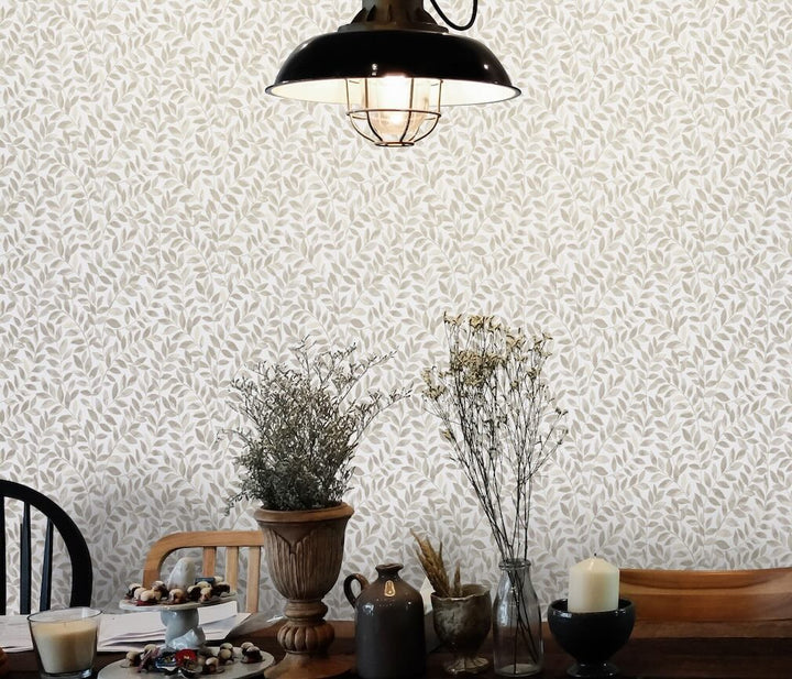 Erismann Ameroso Leaf Brown Blown Vinyl Wallpaper