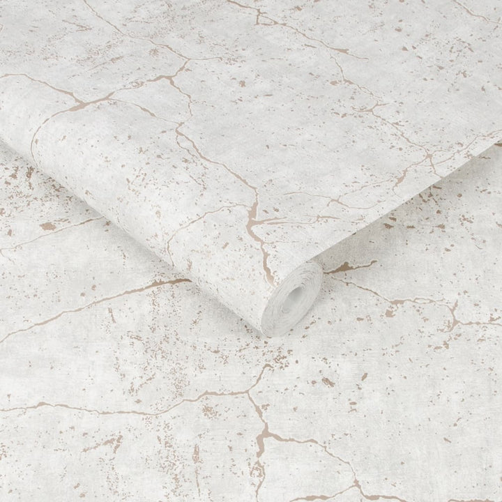 Kintsugi Rose Gold Textured Wallpaper