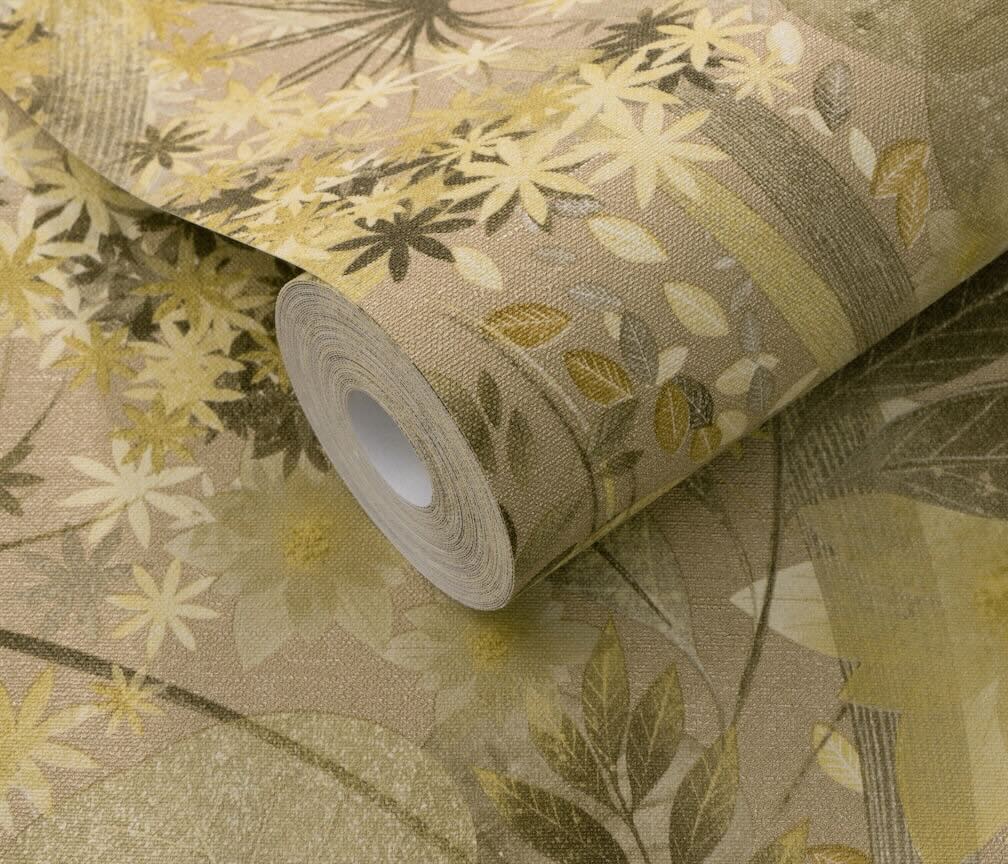 Erismann Secret Grove Floral Deep Ochre Wallpaper