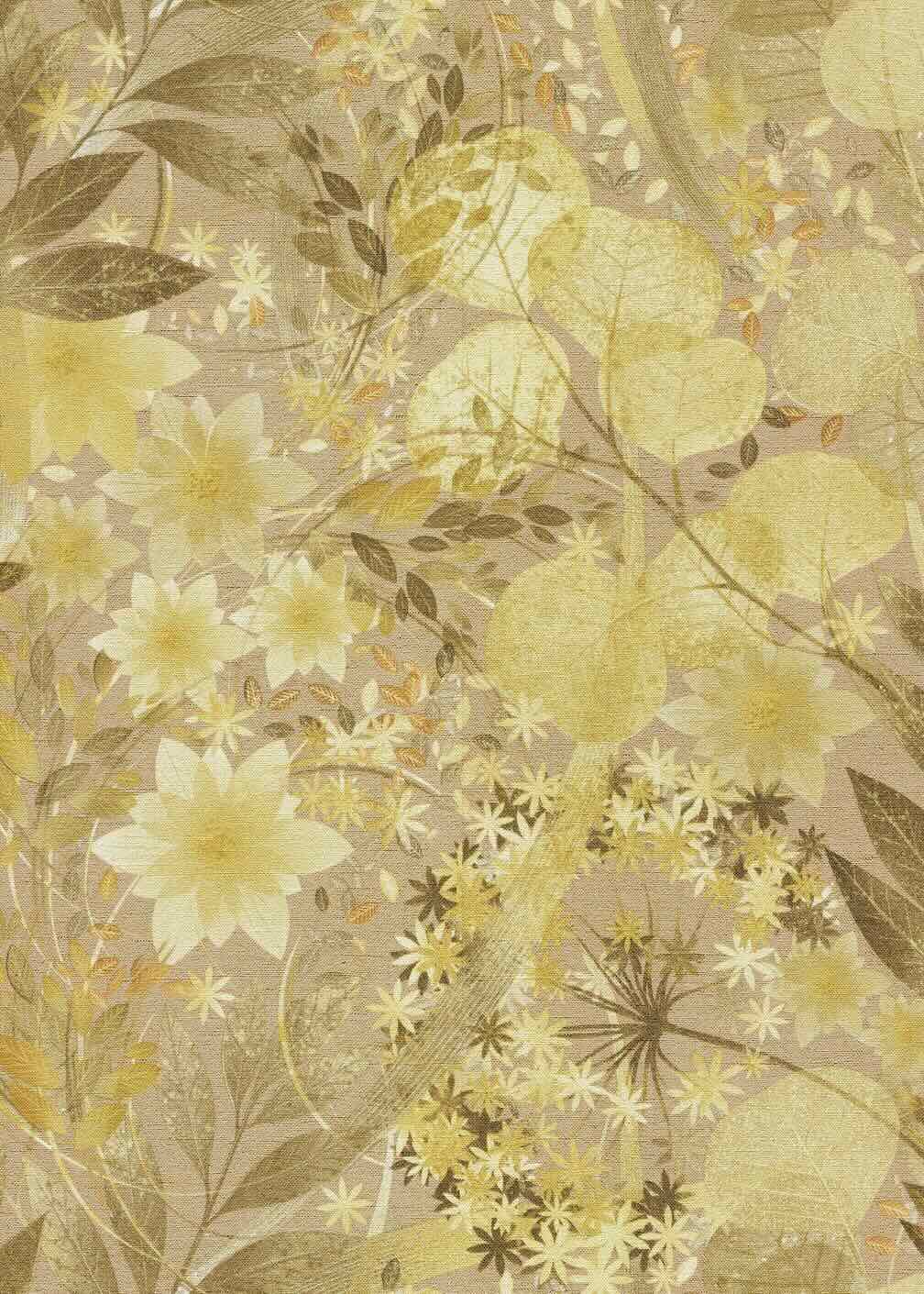 Erismann Secret Grove Floral Deep Ochre Wallpaper