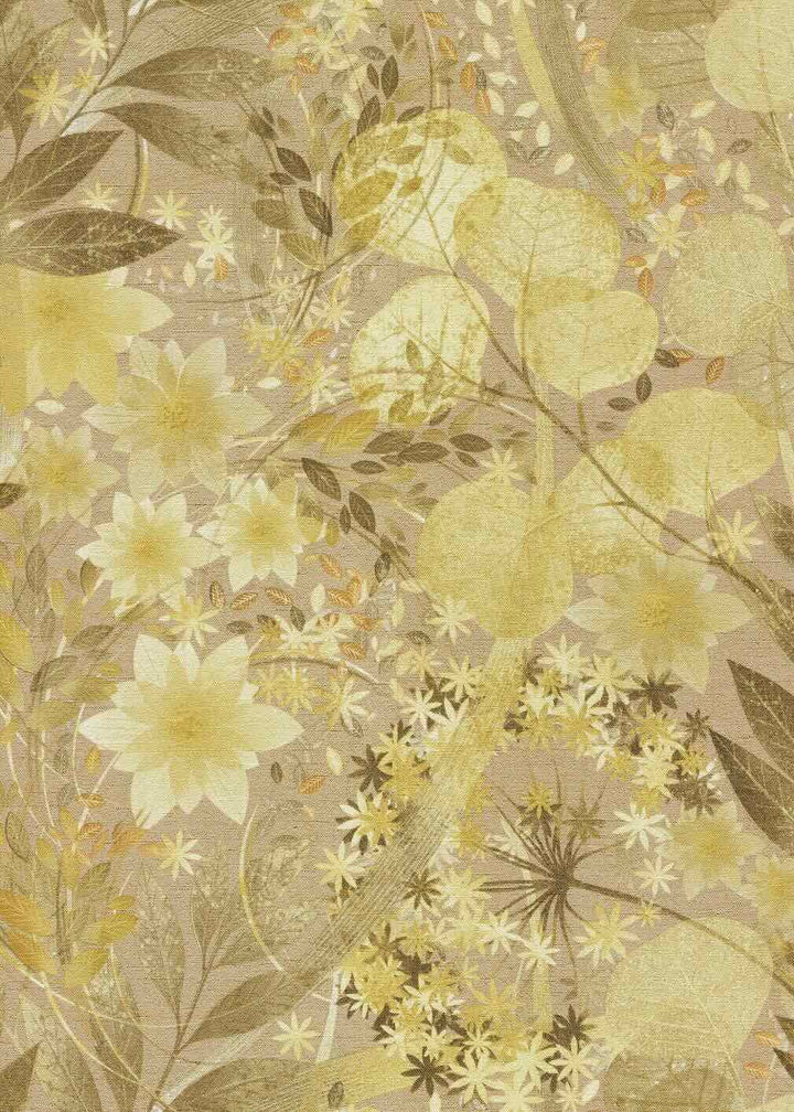 Erismann Secret Grove Floral Deep Ochre Wallpaper