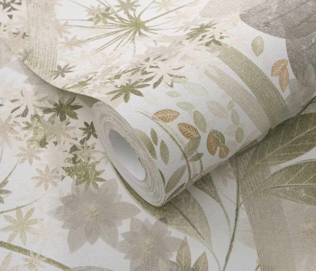 Erismann Secret Grove Floral Green Wallpaper