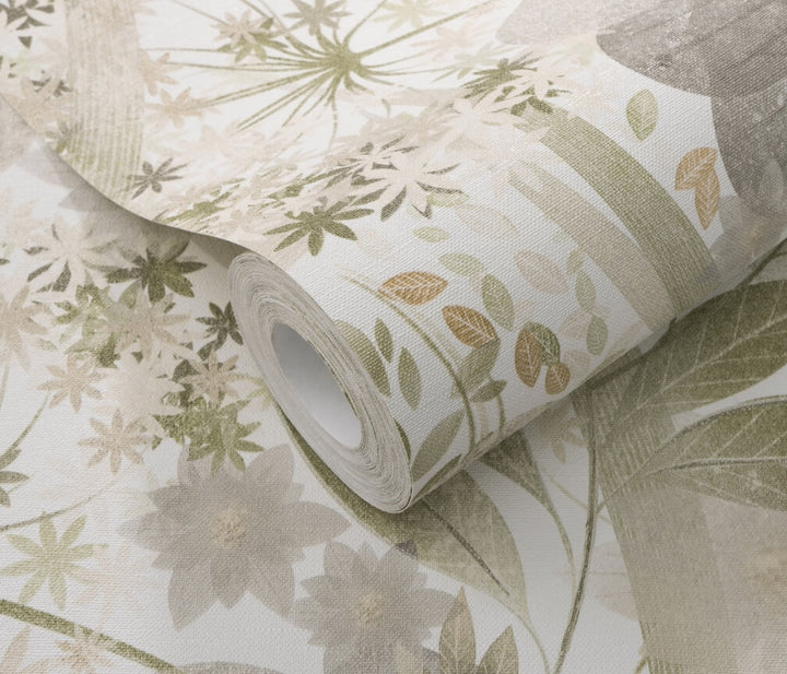 Erismann Secret Grove Floral Green Wallpaper