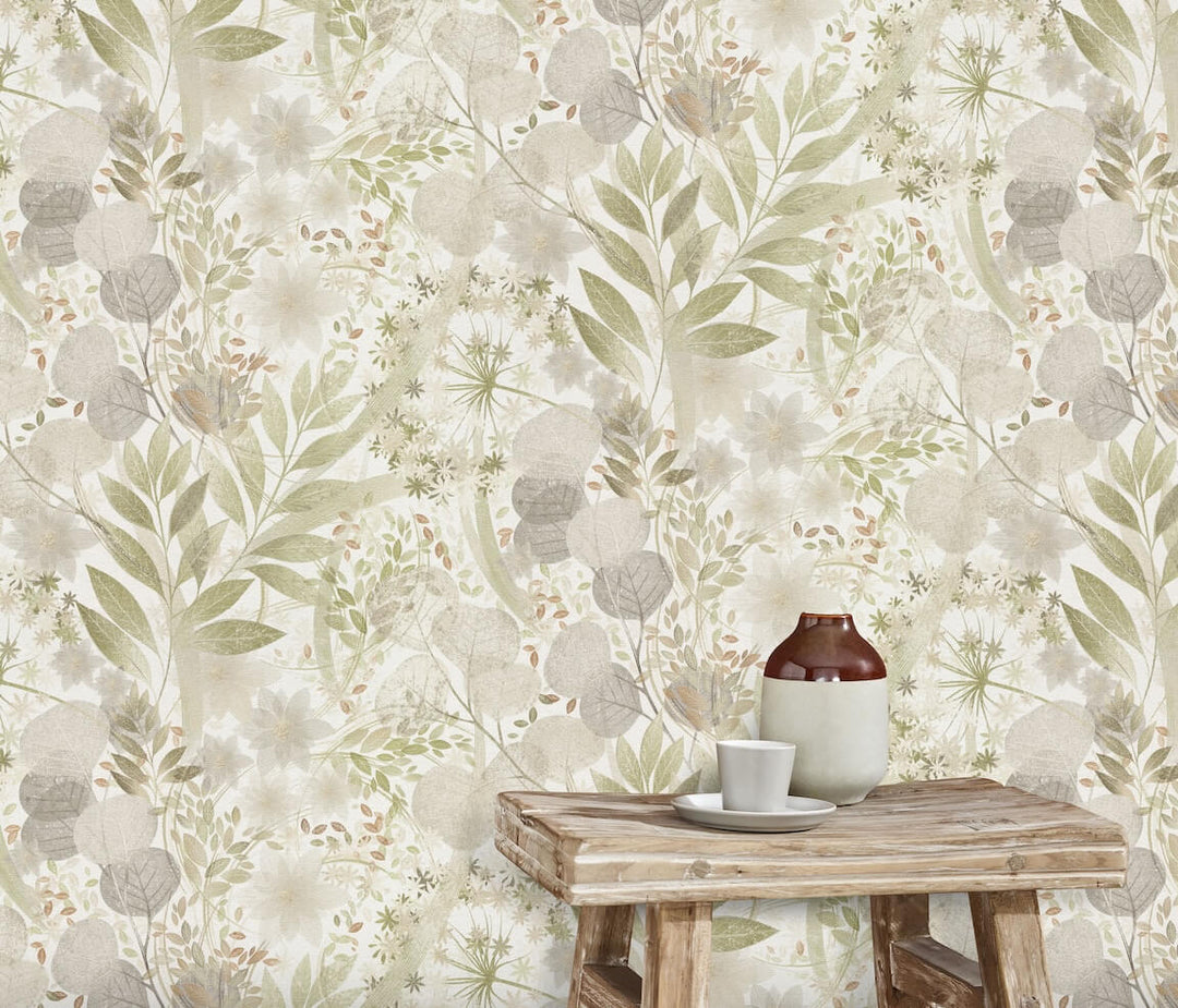 Erismann Secret Grove Floral Green Wallpaper