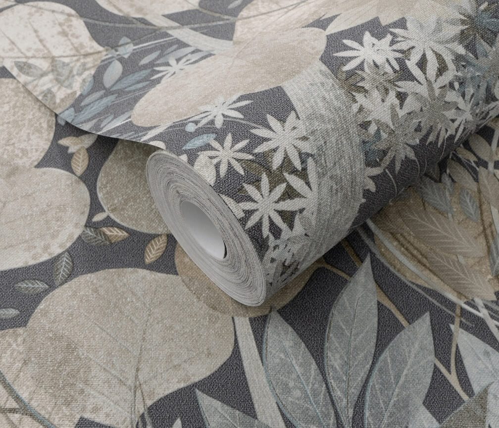 Erismann Secret Grove Floral Navy Wallpaper