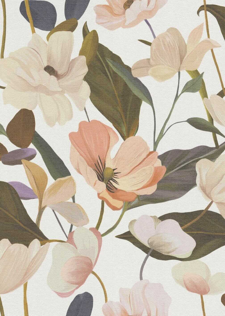 Erismann Fairy Blossom Floral Apricot Wallpaper