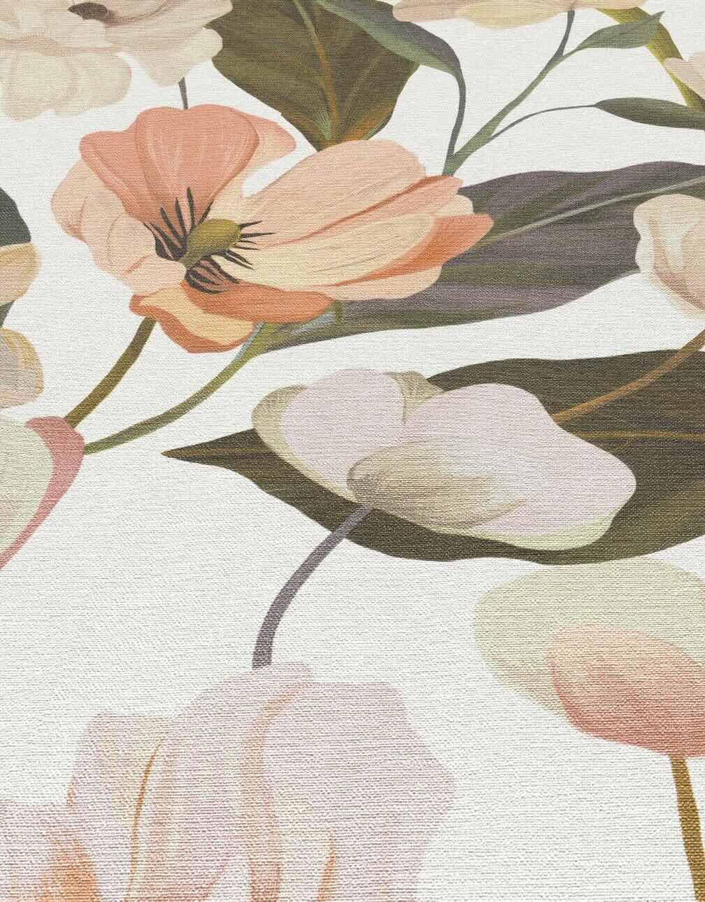 Erismann Fairy Blossom Floral Apricot Wallpaper