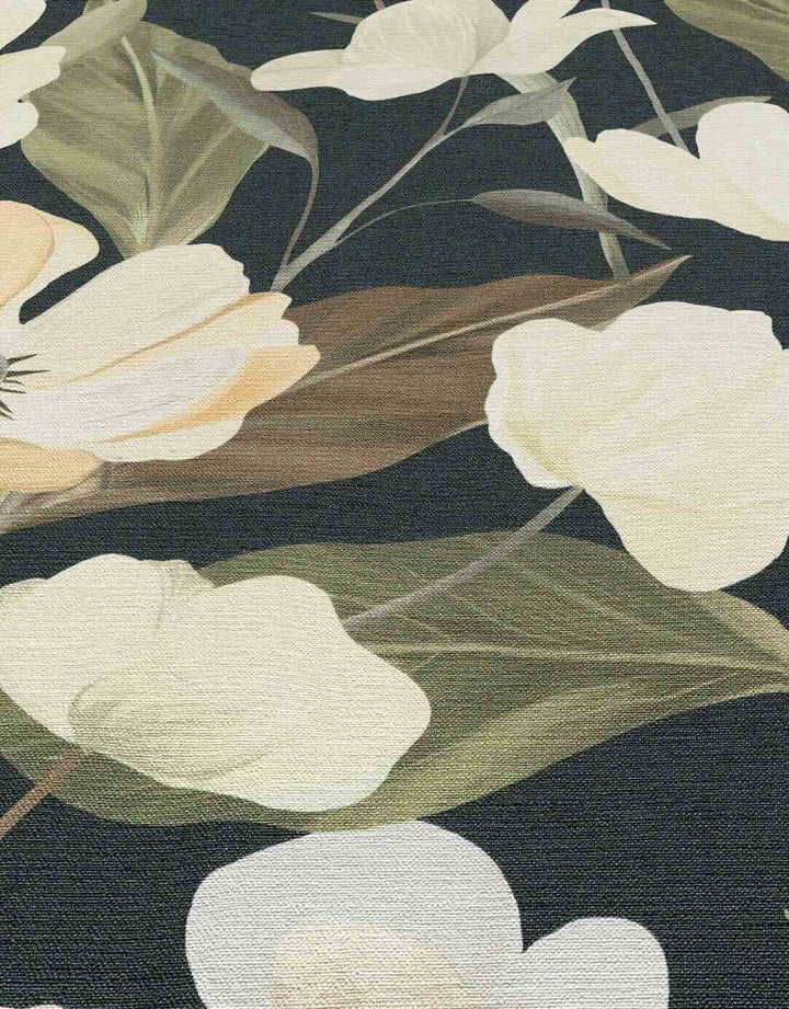 Erismann Fairy Blossom Floral Black Wallpaper