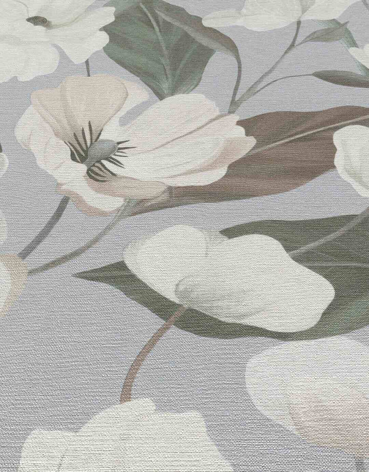 Erismann Fairy Blossom Floral Grey/White Wallpaper