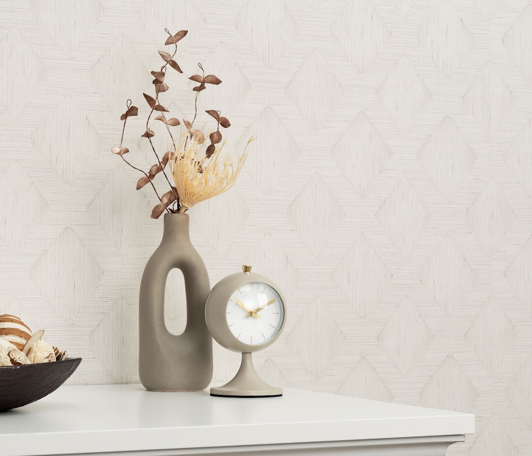 Erismann Hidden Harmony Geometric Ivory Wallpaper