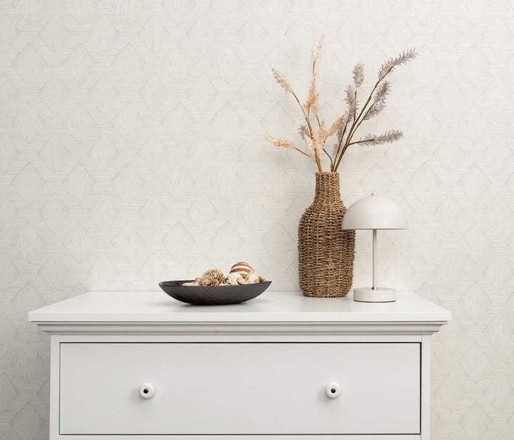 Erismann Hidden Harmony Geometric Ivory Wallpaper