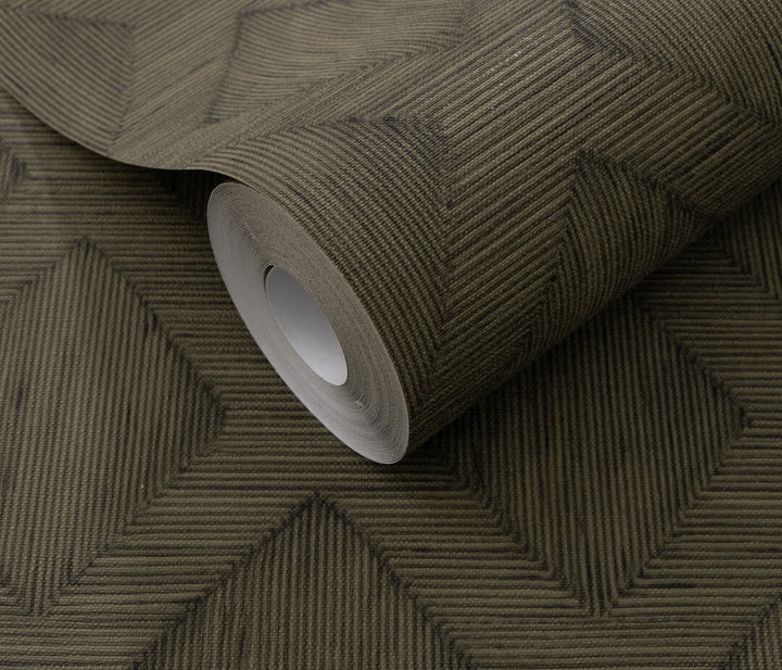 Erismann Hidden Harmony Geometric Forest Green Wallpaper