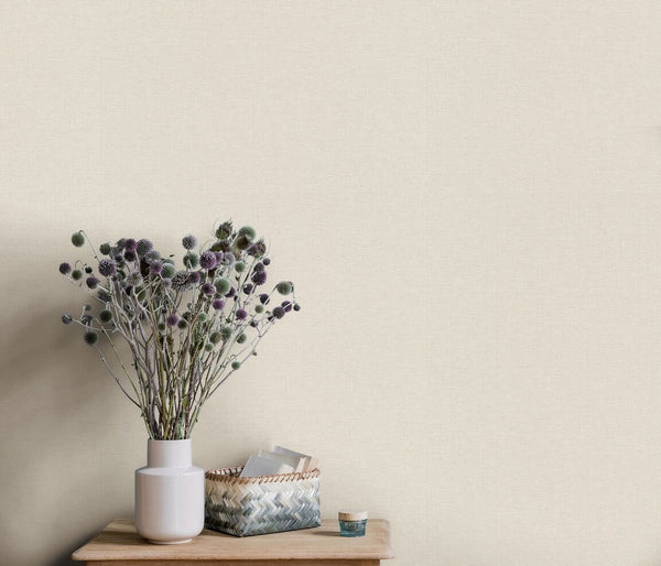 Erismann Serenity Linen Texture Natural Wallpaper