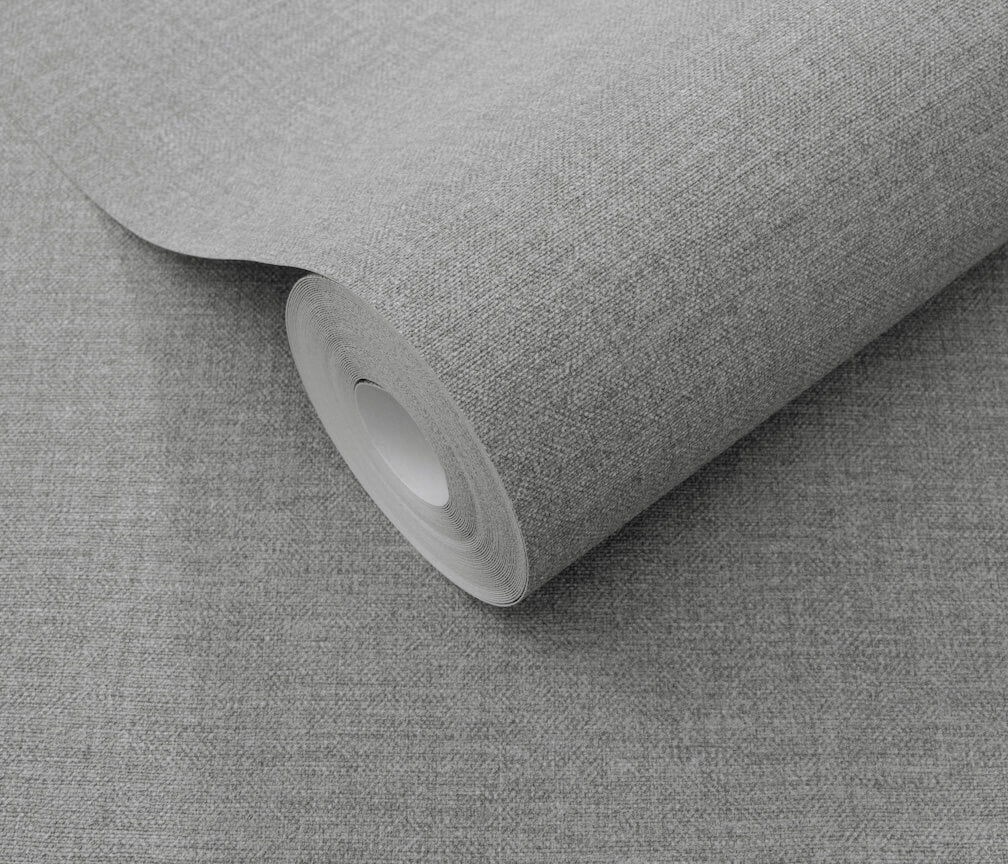 Erismann Serenity Linen Texture French Grey Wallpaper