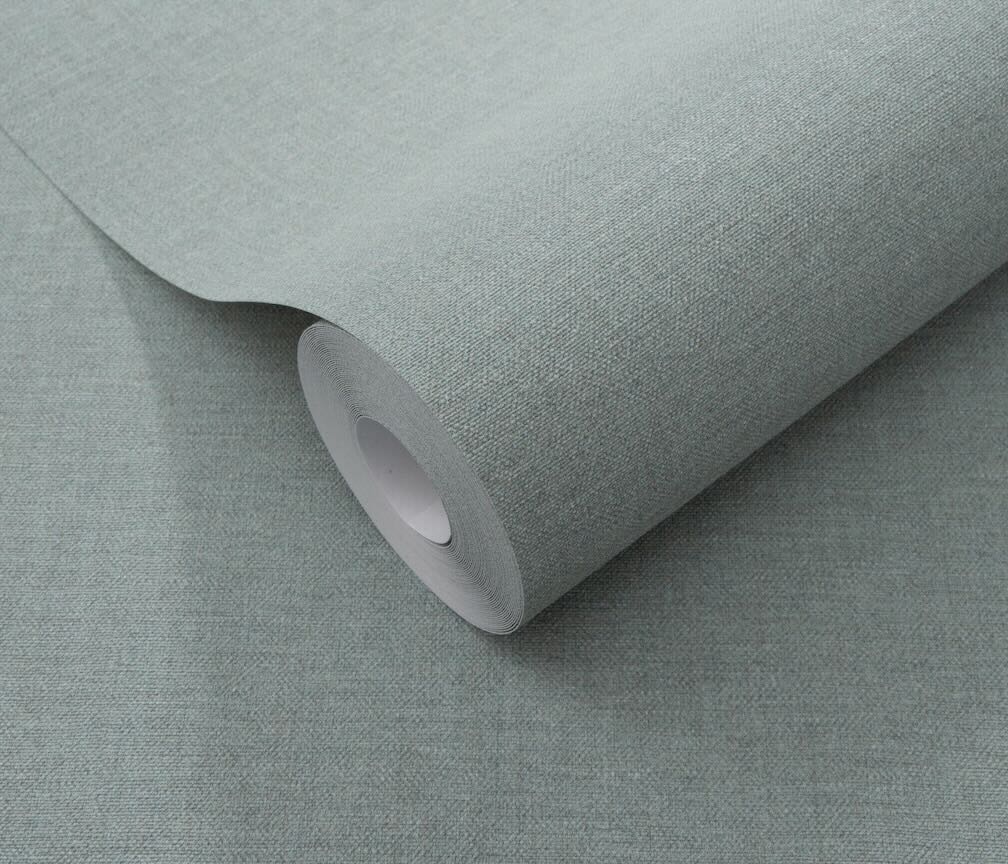 Erismann Serenity Linen Texture Teal Wallpaper