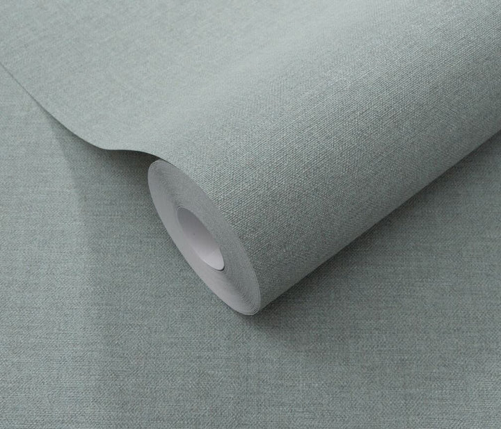 Erismann Serenity Linen Texture Teal Wallpaper