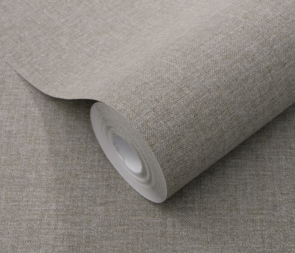 Erismann Serenity Linen Texture Taupe/Grey Wallpaper