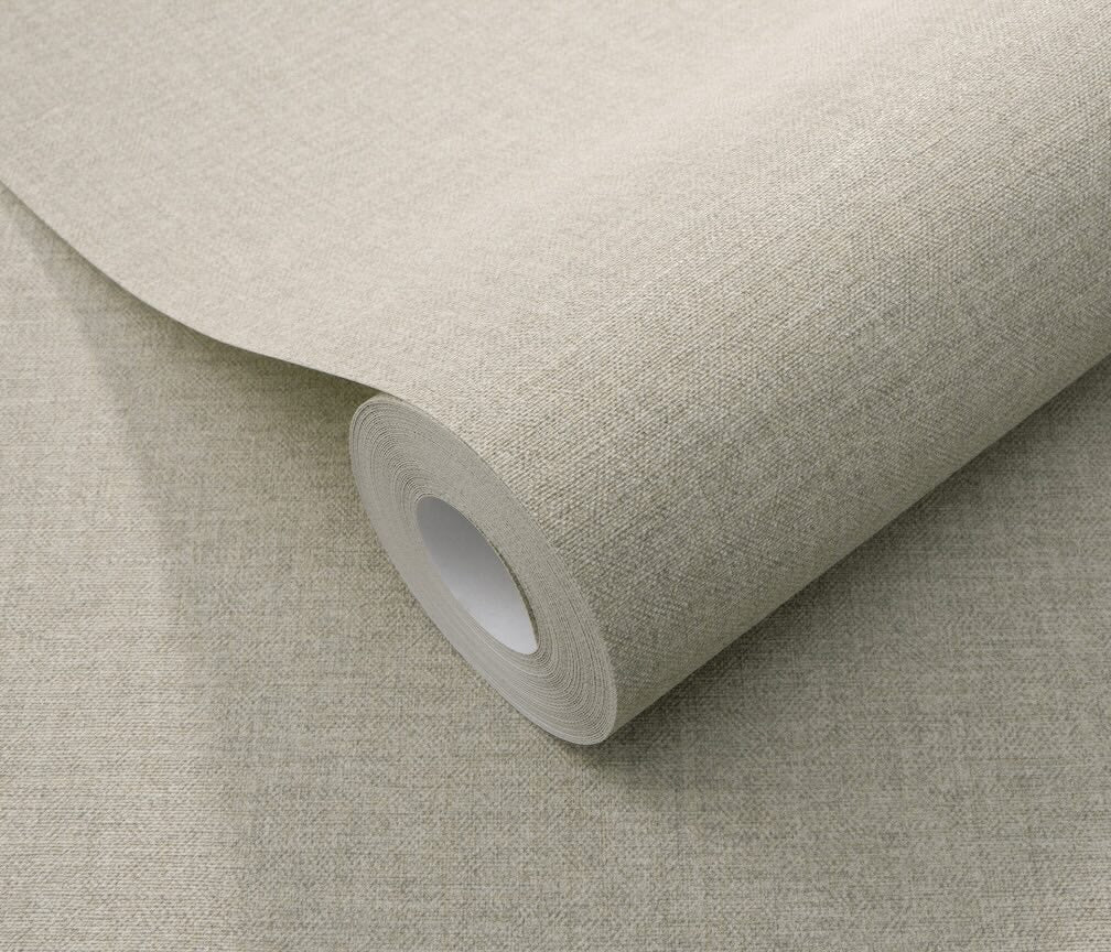Erismann Serenity Linen Texture Taupe Wallpaper