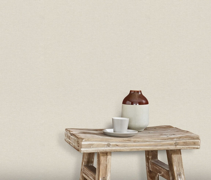 Erismann Serenity Linen Texture Ivory Wallpaper