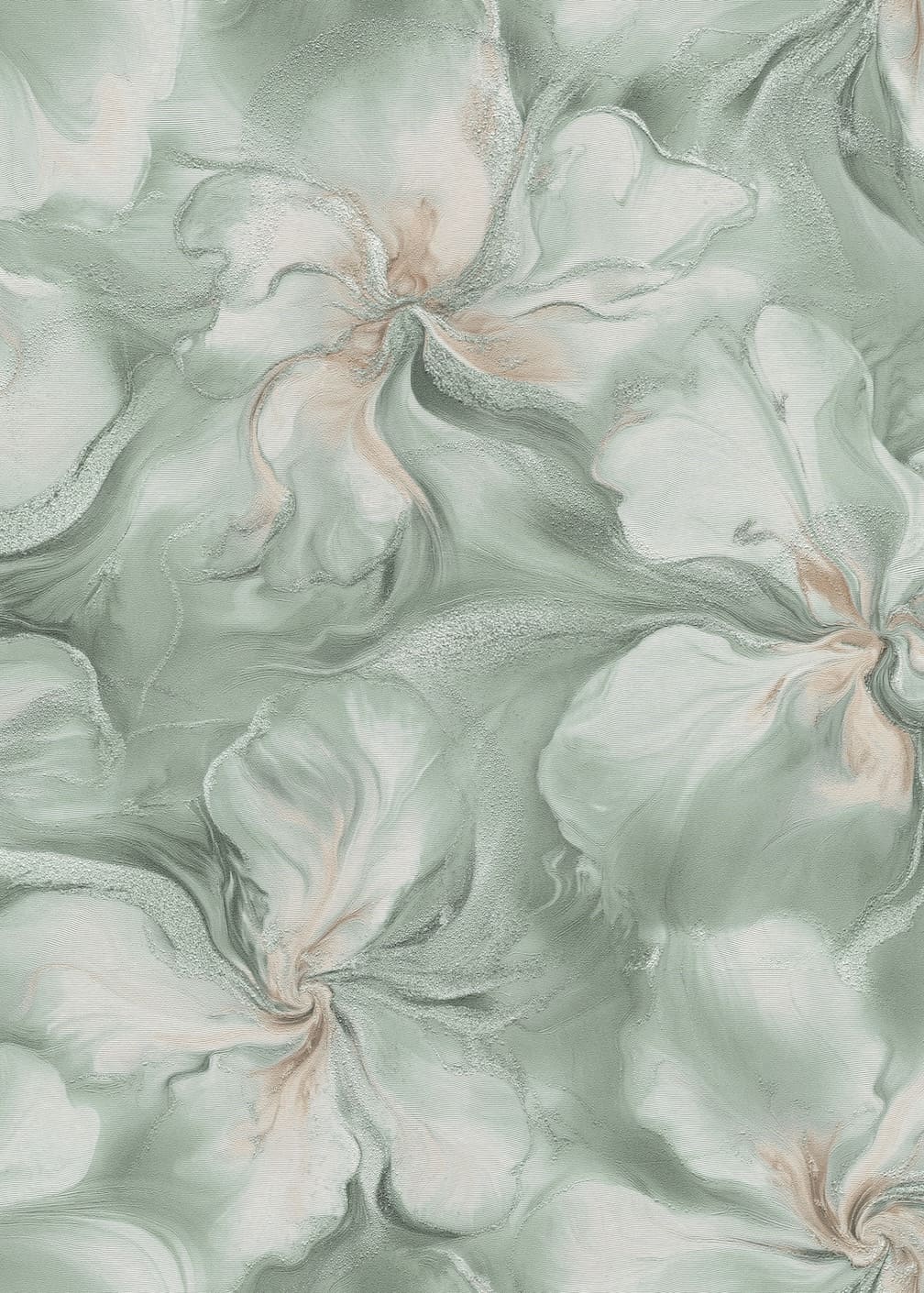 Erismann Aurora Turquoise Floral Wallpaper
