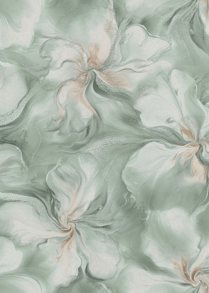 Erismann Aurora Turquoise Floral Wallpaper