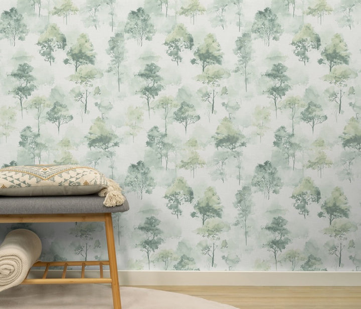 Erismann Forest Dreams Woodland Tree Green Wallpaper