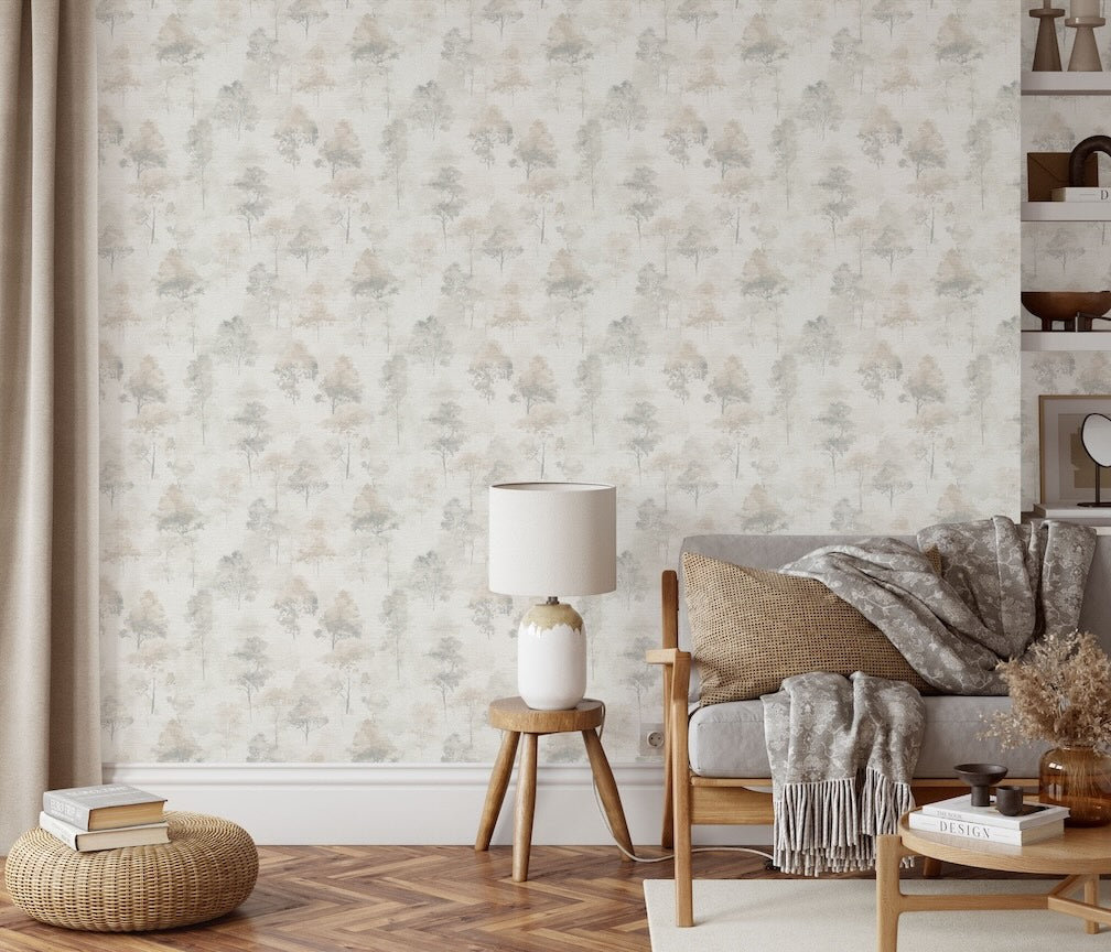 Erismann Forest Dreams Woodland Tree Taupe Wallpaper