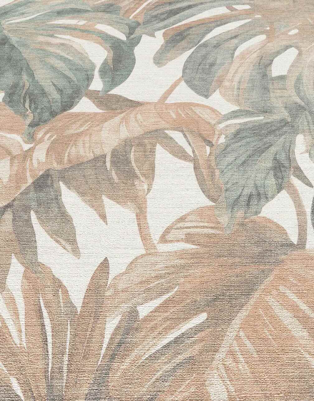 Erismann Mistry Monstera Leaves Brown Wallpaper