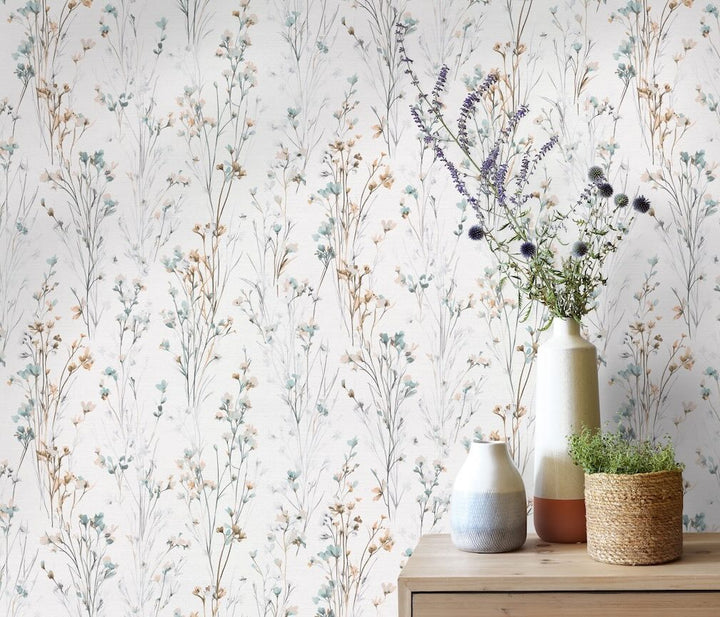 Erismann Bright Meadow Flower Light Green Wallpaper